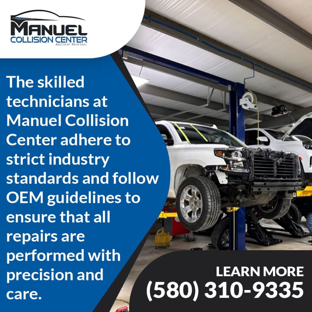 Manuel Collision Center technicians follow OEM guidelines